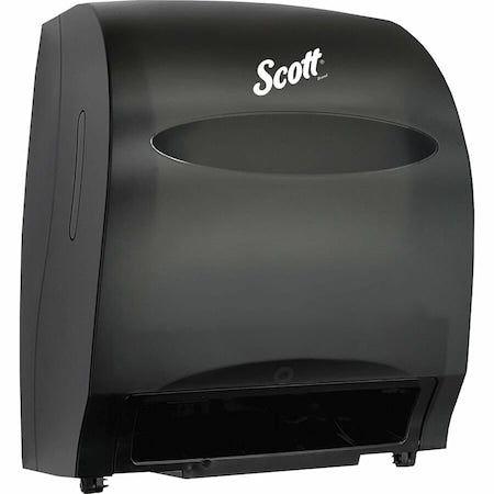 Essential Electronic Hard Roll Towel Dispenser, Black, Purple Core, 12.70" x 15.76" x 9.57", Qty 1