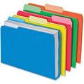 File Folders, Bl/Rd/Orng/Yllw/Grn, PK50