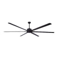 Ceiling Fan, 96 in Blade Dia, 6 Blades, 5 Speeds, 120V AC, Matte Black