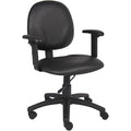Vinyl Task Chair, Armless, Black