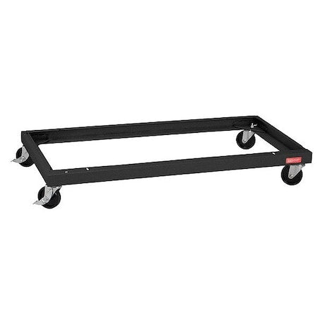 Caster Kit, Carbon Steel, Blk, 24"Dx36"W