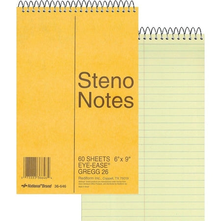 6 x 9" Green Steno Pad