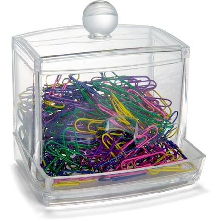 Self-Dispensing Paper Clip Holder, Clear