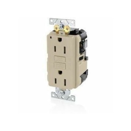 Lev-Lok GFCI 15A Ind Gr/PI Ivory