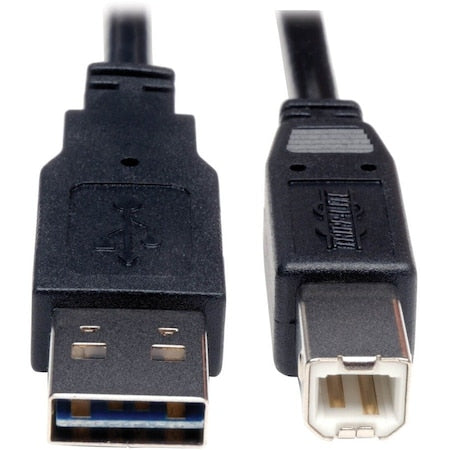 Reversible USB Cable, Black, 10 ft.