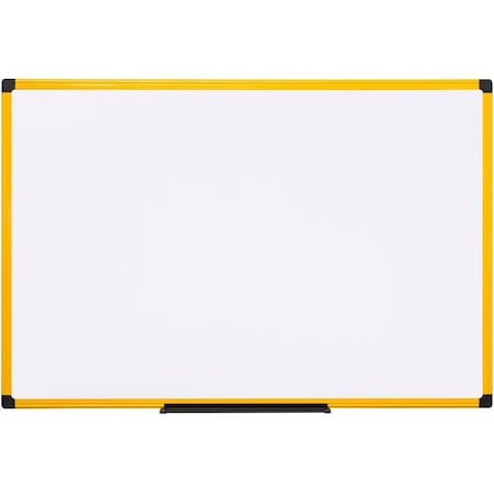 Dry Erase Board, Steel, 23 39/64 in, 35 13/32 in, Aluminum Frame, White, Matte