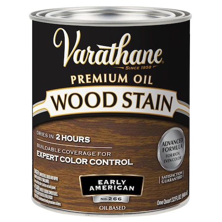 Premium Wood Stain, Oil Based, Early American, 1 Quart