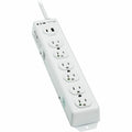 Power Strip, Hospital Grade, USB, 6 5-15R-HG, 5-15P-HG, 6 ft., White