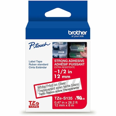 Label/RibbonCartridge, Clear, Gloss, 1/2inW