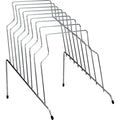 File Holder, Silver, Steel, 10 1/8 in W, 12 1/8 in L, 11 4/5 in H, 8 Number of Compartments