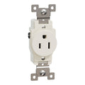 Straight Blade Receptacle, 5-15R, 15 A, 125V AC, 2 Pole, Flush Mount, Grounded