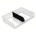 Plastic Long Bin Dividers, Black, 10 in L, 4 in H, 6 PK