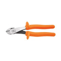 8 1/4 in High Leverage Diagonal Cutting Plier Standard Cut Oval Nose Insulated