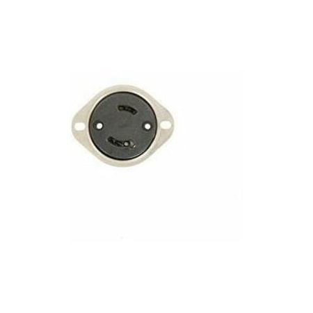 Flanged Locking Receptacle, L1-15R, 15 A, 125V AC, 2 Pole, Screw Terminals, White