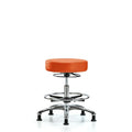 Vin Stool without Back Chr-Med Bench Ht with Chr FR and Stat Glides in Orange Kist Trailblazer Vin