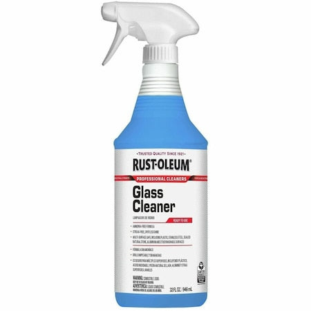 Liquid Glass Cleaner, 32 oz, Blue, Mild, Trigger Spray Bottle, 6 PK