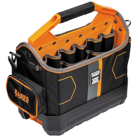 Tool Bag, Black/Orange, 1680d Ballistic Weave Body; Hard Molded Polypropylene Bottom, 33 Pockets