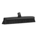 16 1/2 in Sweep Face Broom Head, Soft/Stiff Combination, Black