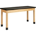 Rectangle Table, 60"" W, 62"" L, 36"" H, ChemGuard Laminate, black