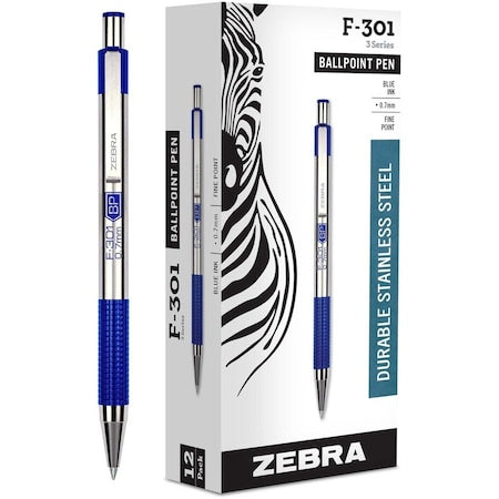 Pen, Ballpnt, F-301, Rt, 0.7, Be, PK12
