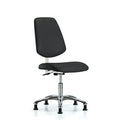 Clean Room Chair Vin Desk Chair, Med, Bk, Gld, Blk, CL100, No Arms, 18" to 23" Height, Vinyl, Black