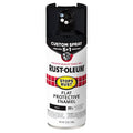 Rust Preventative Spray Paint, Black, Flat, Solvent, 12 Oz