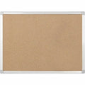 MasterVision Earth Series Self-Healing Cork Bulletin Board, Wall Mount, 36x48", Aluminum Frame