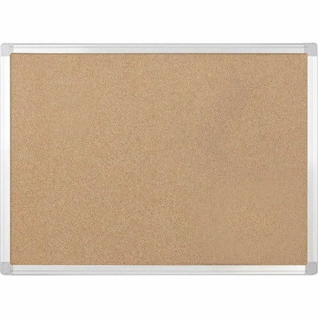 MasterVision Earth Series Self-Healing Cork Bulletin Board, Wall Mount, 36x48", Aluminum Frame