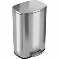 13 Gallon / 50 Liter Step Trash Can, Stainless Steel