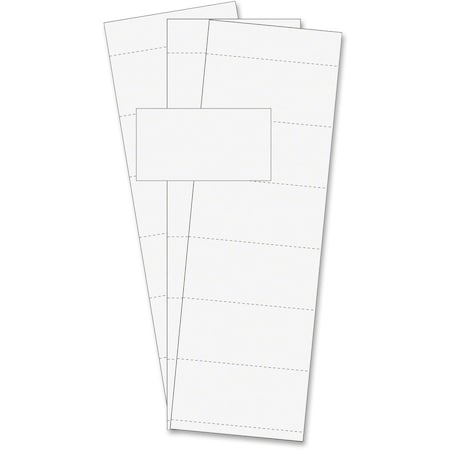 Magnetic Data Card Replacement Paper Inserts, 3""x1.75"" Inserts, White, PK500