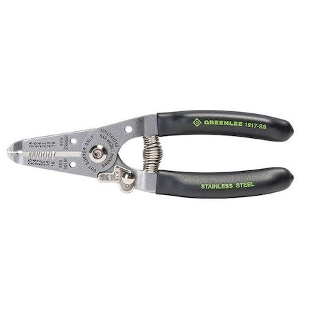 6 in Wire Stripper Solid: 16 to 26 AWG, Stranded: 18 to 28 AWG