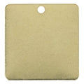 Blank Tag, Brass, 2 in H x 2 in W, Yellow, Square, 100 PK