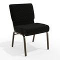 Black Dot Fabric Church Chair, PK4