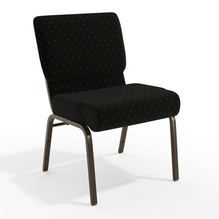 Black Dot Fabric Church Chair, PK4