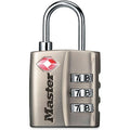 Luggage Padlock, 1 1/3in, Rectangle, Silver