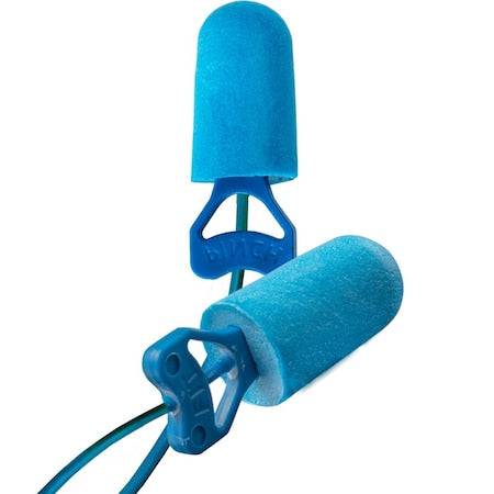 Not Applicable Disposable Foam Earplugs, Bullet Shape, 32 dB, Blue, 100 PK