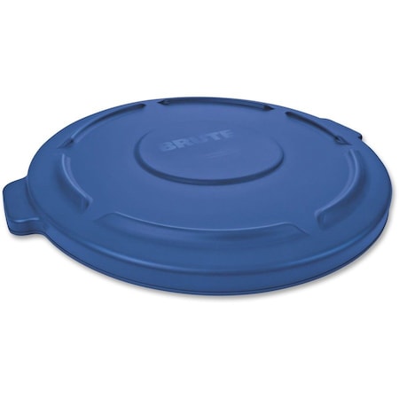 Brute Trash Can Lid, Round, 20 gal Capacity, Resin, Blue