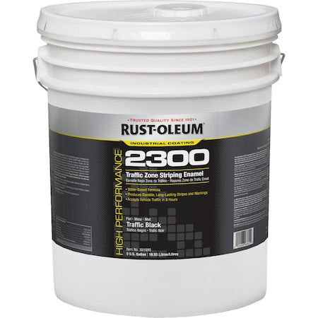 Striping Paint, Water Base, Black, 5 gal