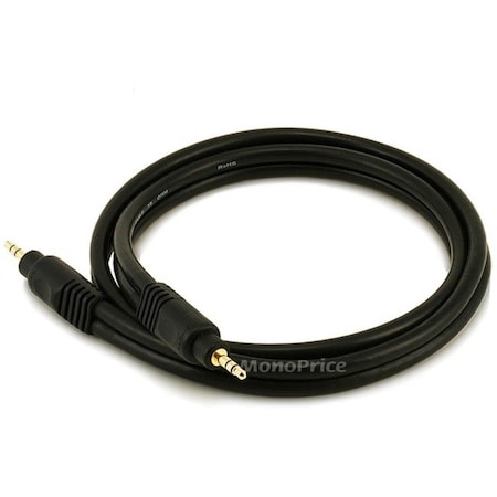 A/V Cable, 3.5mm M/M cable, Black, 3ft