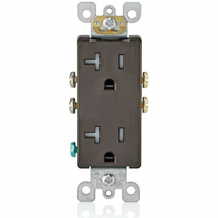 Straight Blade Receptacle, 5-20R, 20 A, 125V AC, 2 Pole, 3 Wire, Flush Mount, Self-Grounded
