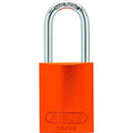 Lockout Padlock, Keyed Different, Aluminum, Orange, 1 3/4 in Shackle Height, 1 1/2 in Body Width