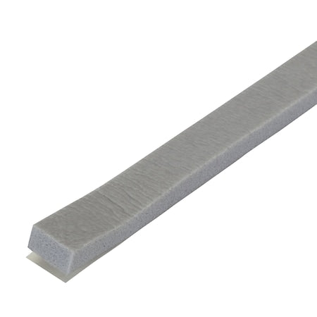 Foam Seal, 17ft, Gray, PVC Closed Cell Foam, Insert Size: 3/8"