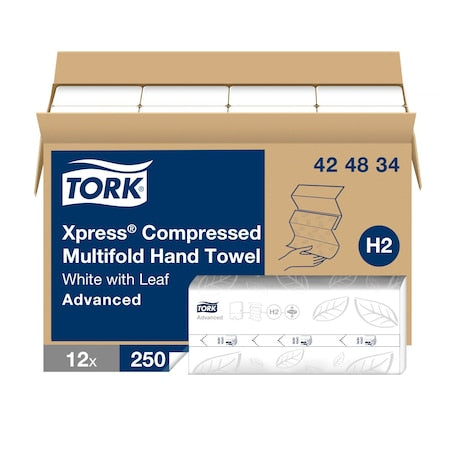 Multifold Paper Towel Sheets, 1 Ply, 250 Sheets, White, 12 PK