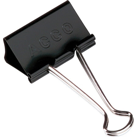 Binder Clip Black/Silver, PK12