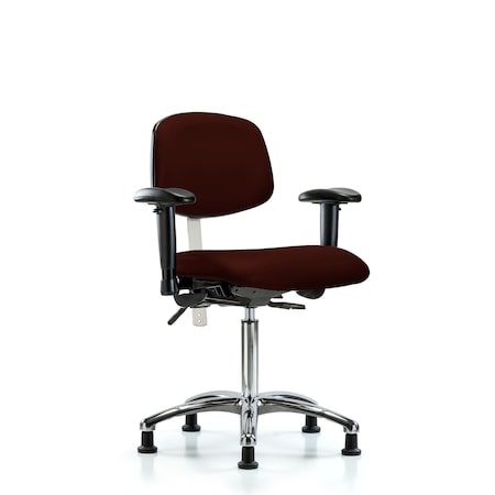 Clean Room Chair Med Ben Chair, Vin, Chrm, AA, Gld, Burg, CL100, Adjustable Arms, 22" to 29" Height