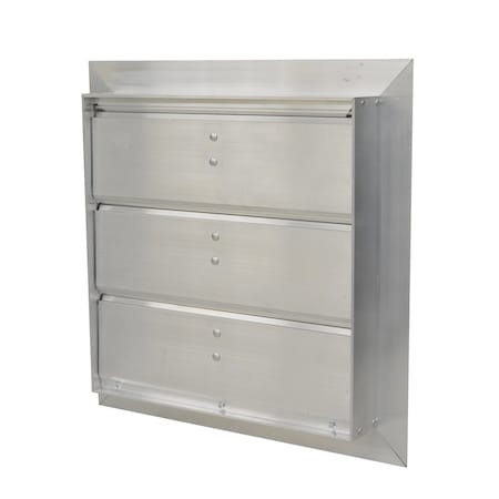 Manual Damper, Aluminum, Square