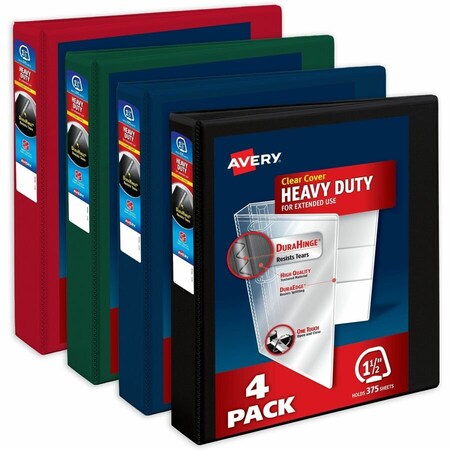 Binder, Assorted Dark Colors, PK4