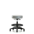 Vin Stool without Back-Medium Bench Ht with Black Foot Ring and Stat Glides in Dove Trailblazer Vin