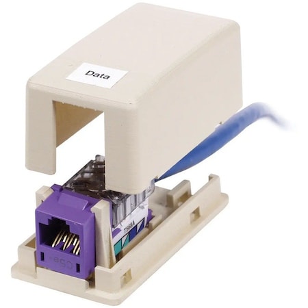 Hubbell iStation Mounting Box for Keystone Module - Light Almond, Office White