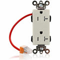 Straight Blade Receptacle, 5-20R, 20 A, 125V AC, Flush Mount, Self-Grounded